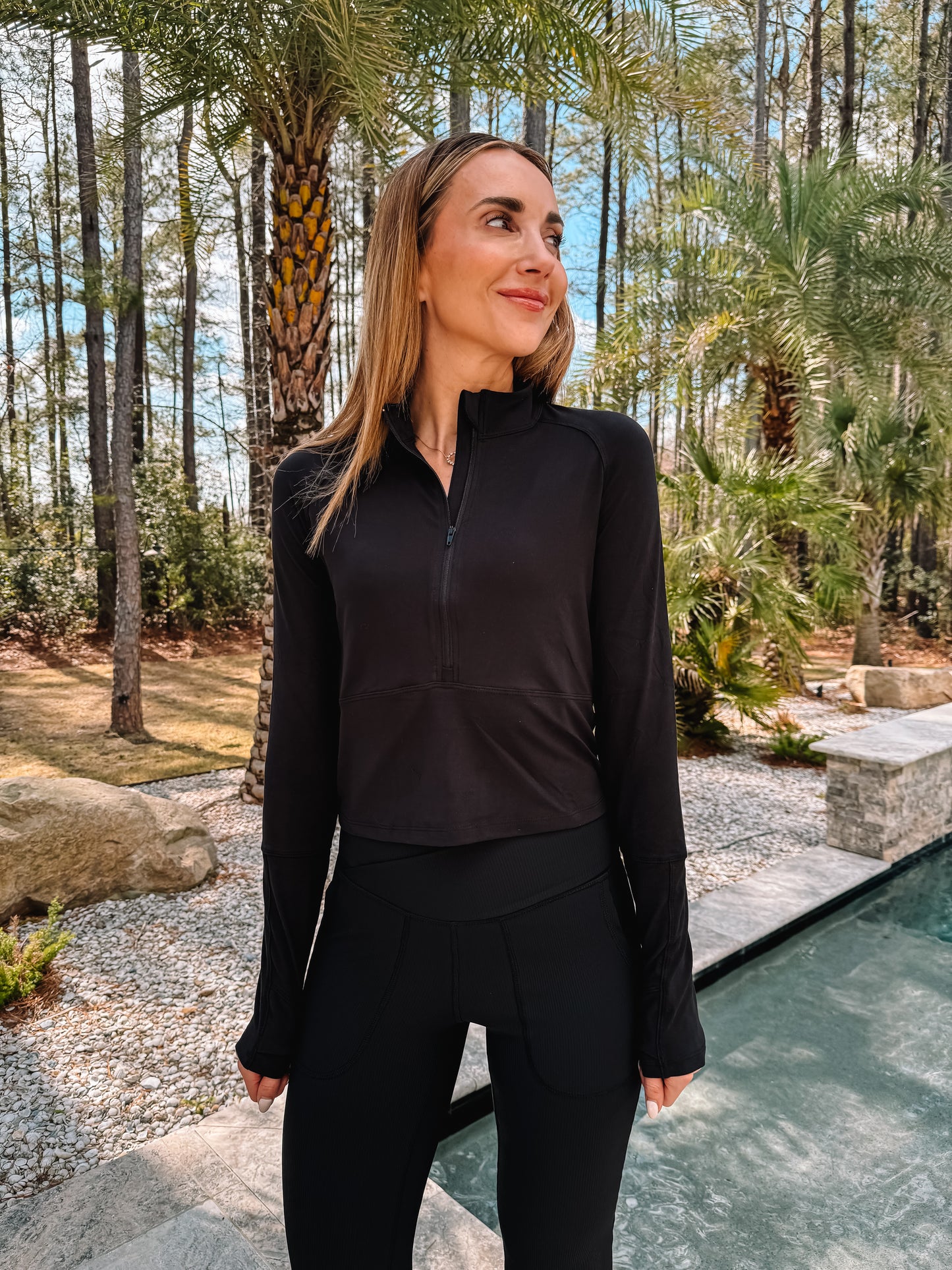 Runa Quarter Zip Long Sleeve Top *FINAL SALE*