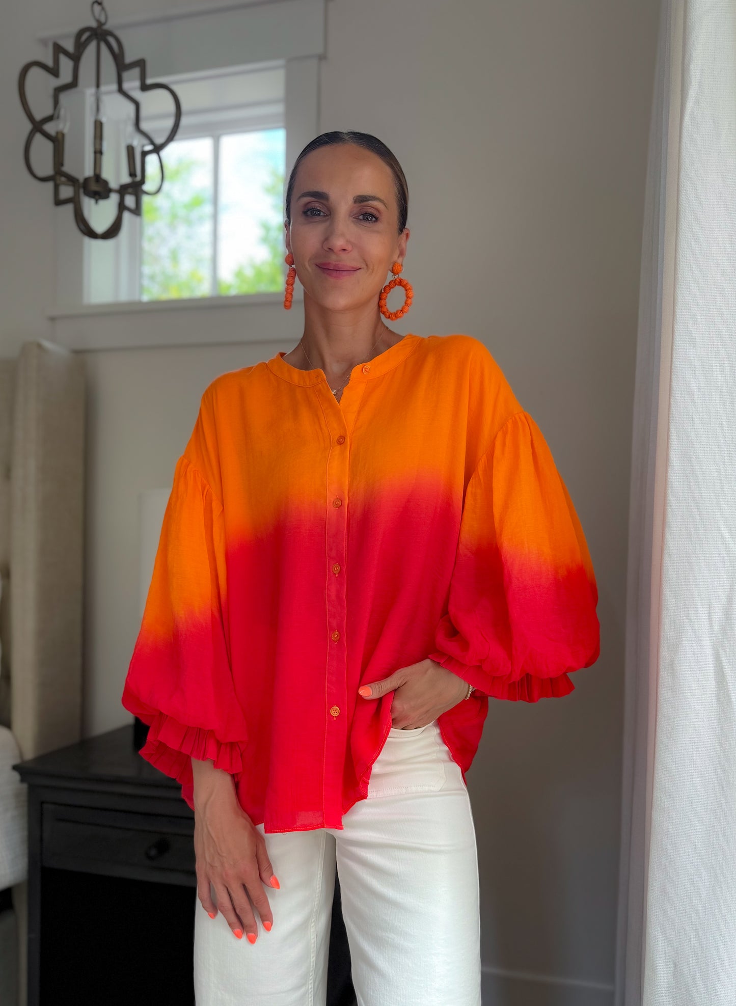 Madison Blouse ORANGE PINK