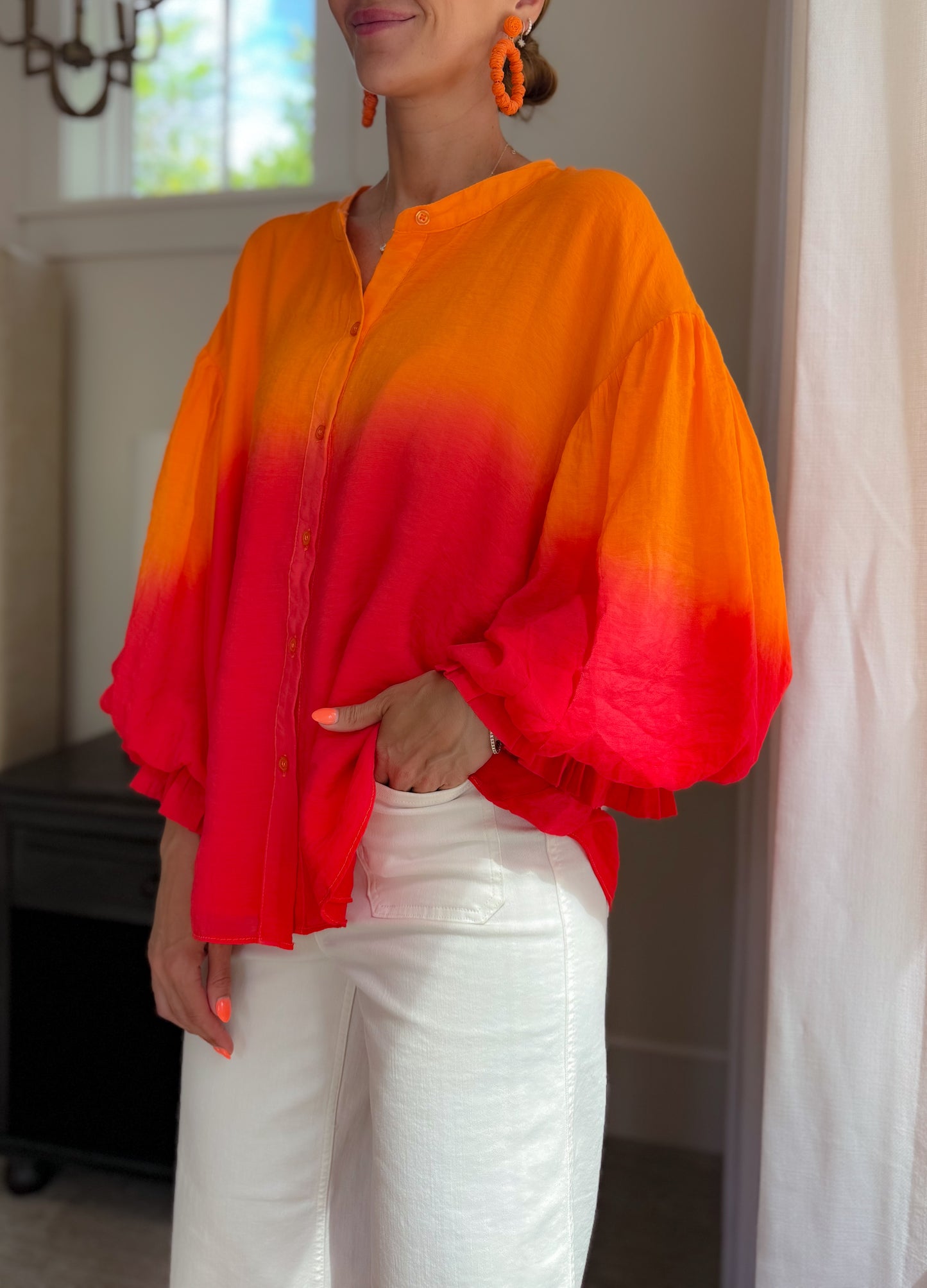Madison Blouse ORANGE PINK