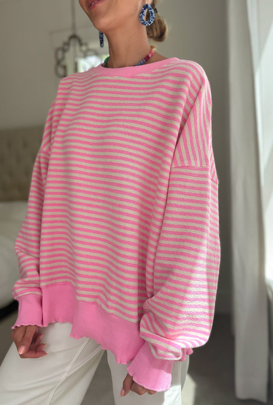 Sunset Loose Fit Striped Top