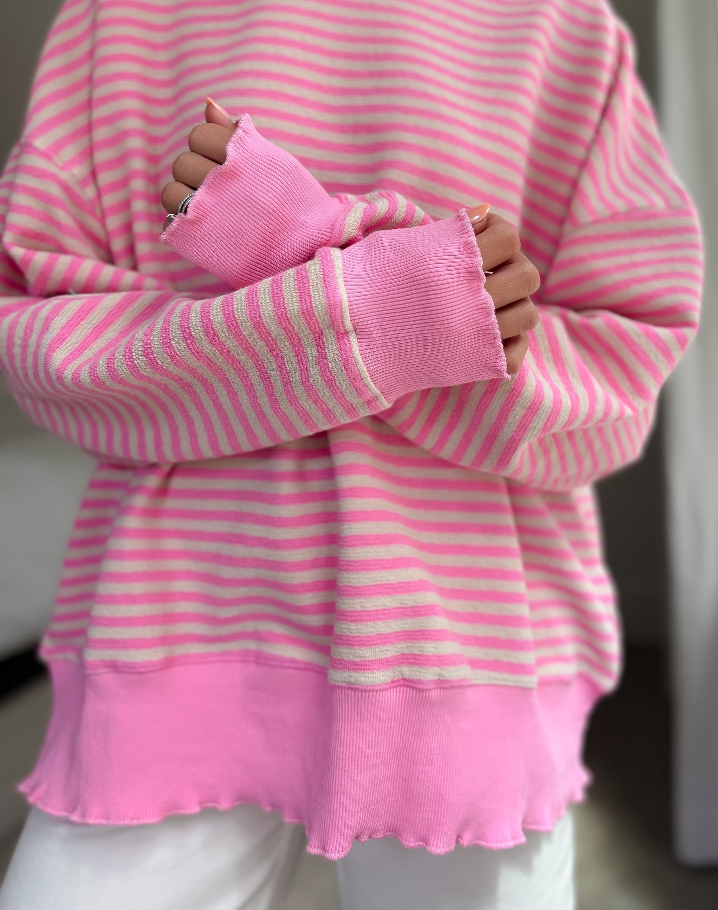 Sunset Loose Fit Striped Top