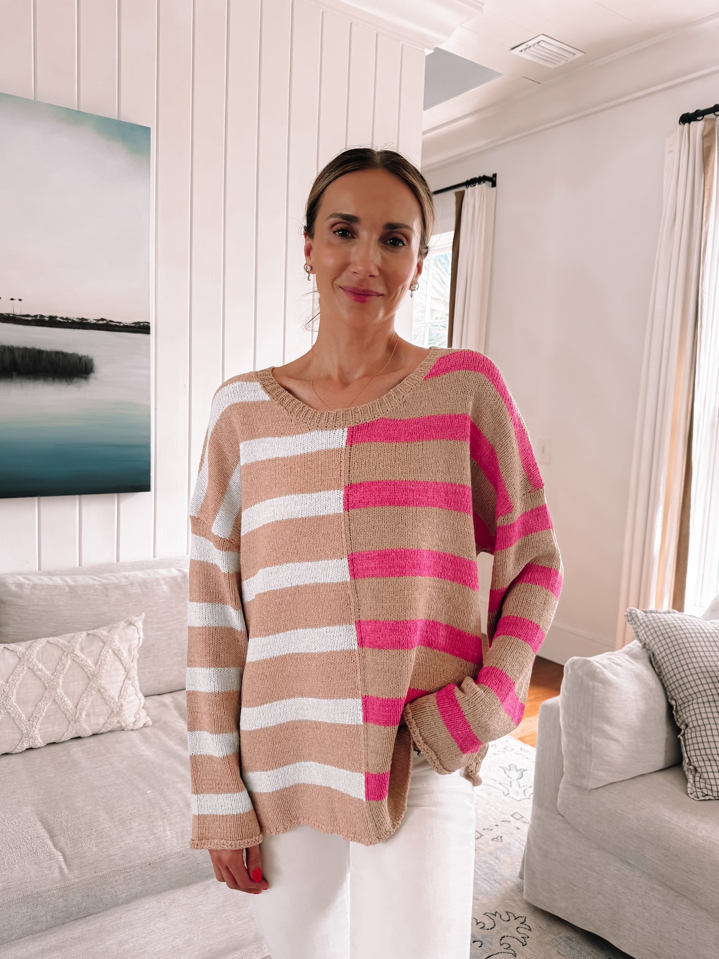 Reese Multi Striped Color Block Sweater *final sale*