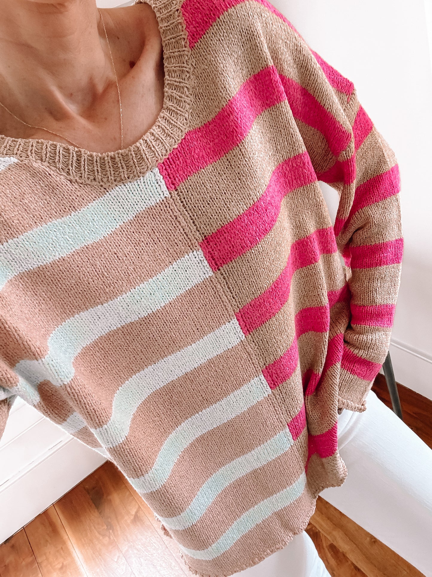 Reese Multi Striped Color Block Sweater *final sale*