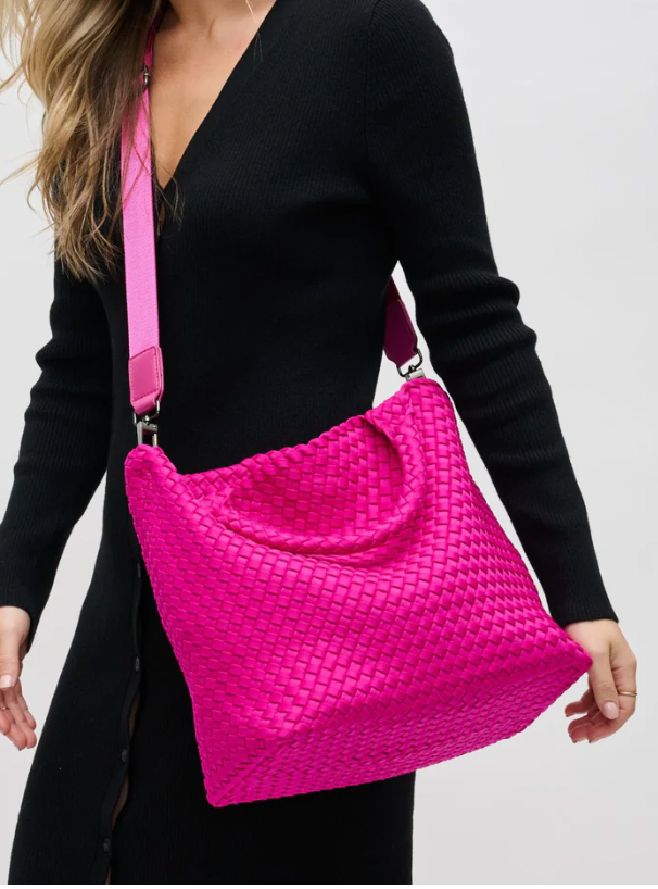 Sky Medium Woven Neoprene Tote