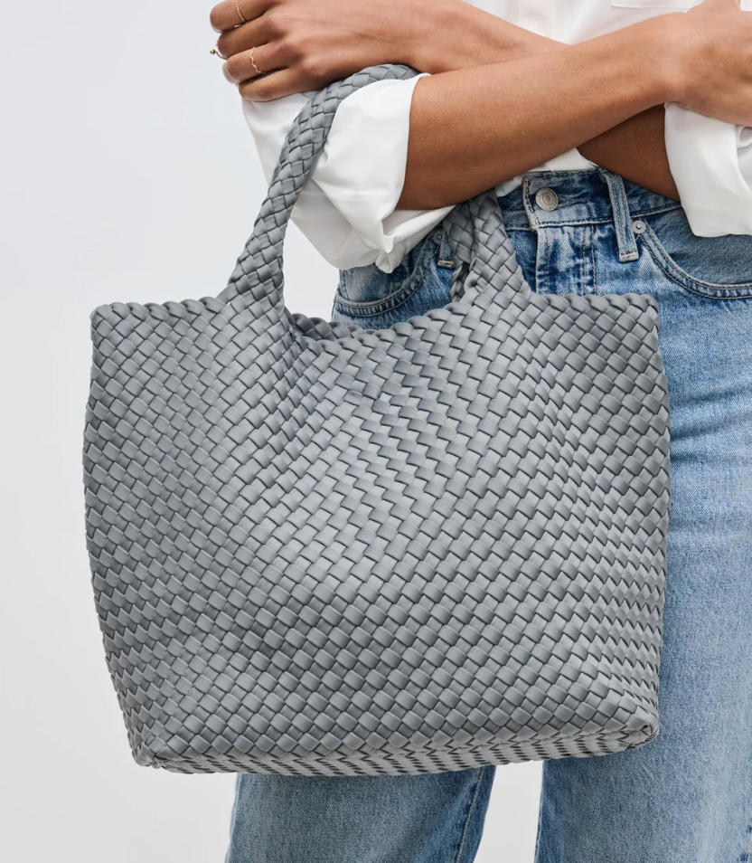 Sky Medium Woven Neoprene Tote