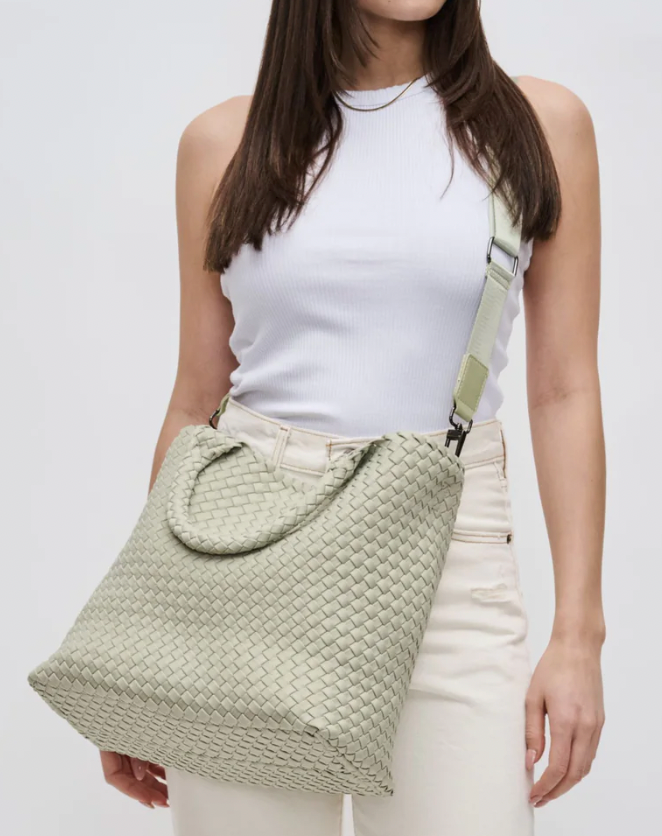Sky Medium Woven Neoprene Tote