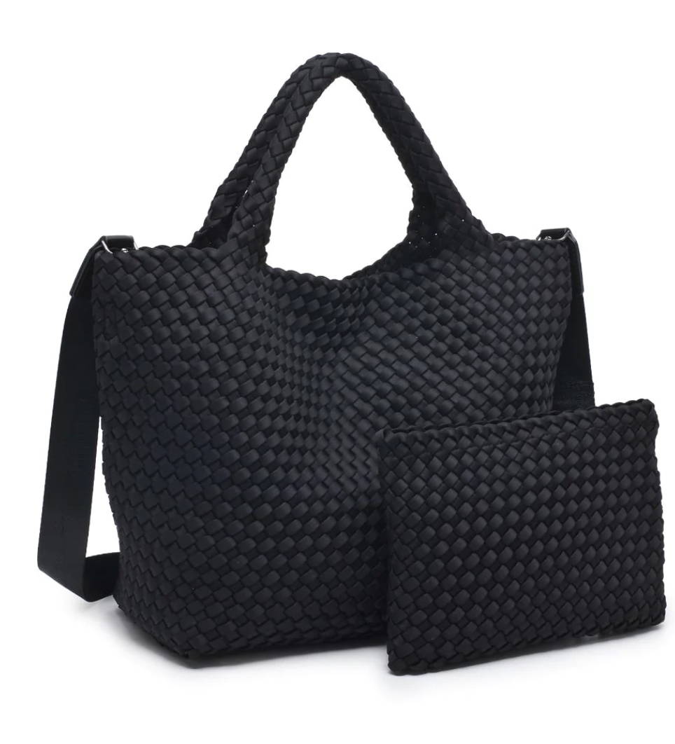 Sky Medium Woven Neoprene Tote