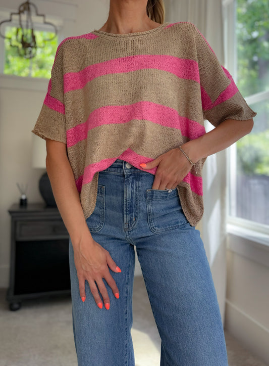 Tasha Boxy Striped Sweater