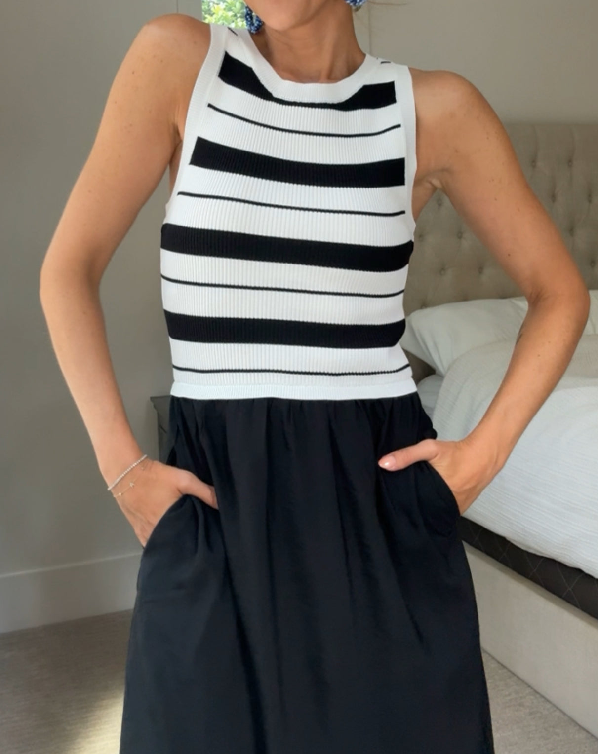 Sonya Striped Sleeveless Dress