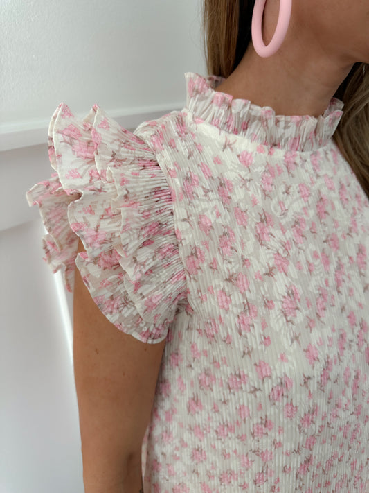 Carrie Floral Printed Top with Ruffle Sleeves *FINAL SALE*