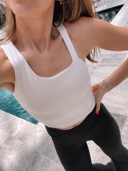 Butter Sleeveless Cropped Tank * FINAL SALE*