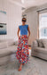 Mara Floral Printed Midi Skirt